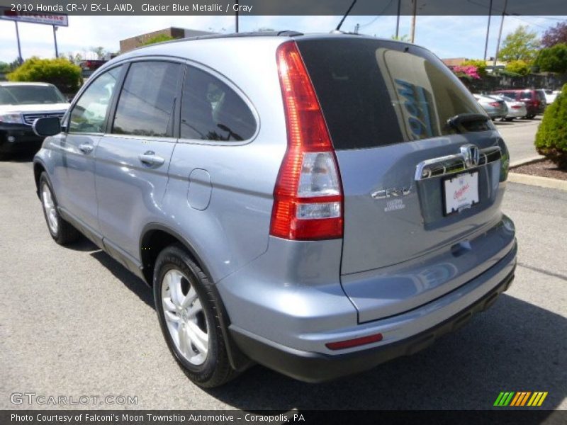 Glacier Blue Metallic / Gray 2010 Honda CR-V EX-L AWD