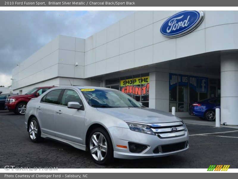 Brilliant Silver Metallic / Charcoal Black/Sport Black 2010 Ford Fusion Sport