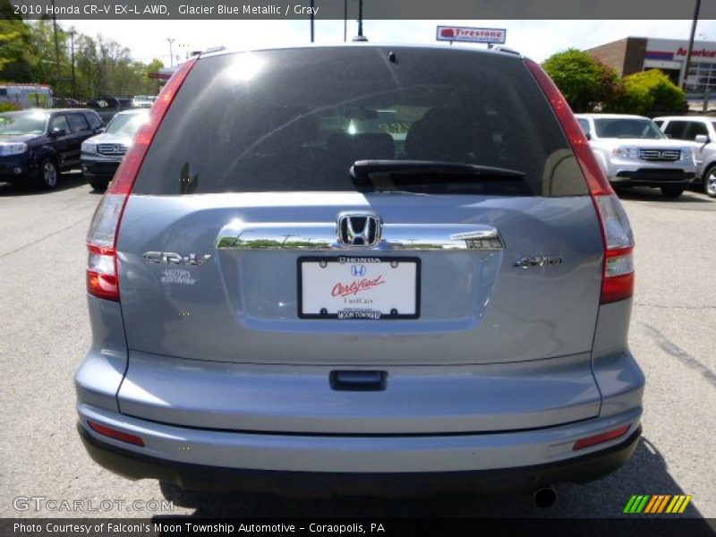 Glacier Blue Metallic / Gray 2010 Honda CR-V EX-L AWD