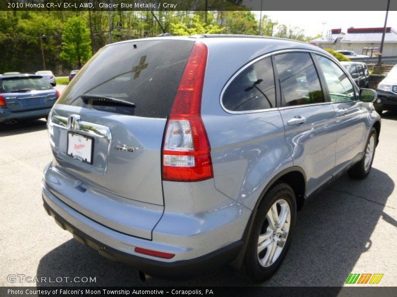 Glacier Blue Metallic / Gray 2010 Honda CR-V EX-L AWD