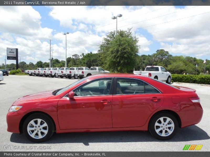 Barcelona Red Metallic / Ash 2011 Toyota Camry LE