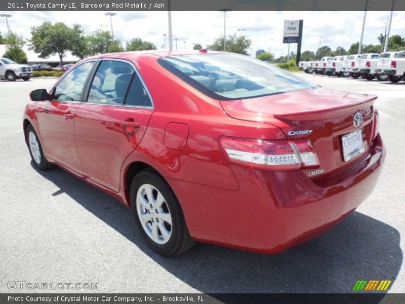 Barcelona Red Metallic / Ash 2011 Toyota Camry LE