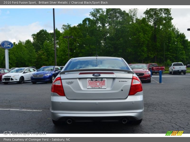 Brilliant Silver Metallic / Charcoal Black/Sport Black 2010 Ford Fusion Sport