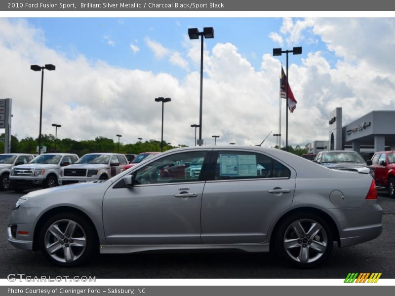 Brilliant Silver Metallic / Charcoal Black/Sport Black 2010 Ford Fusion Sport