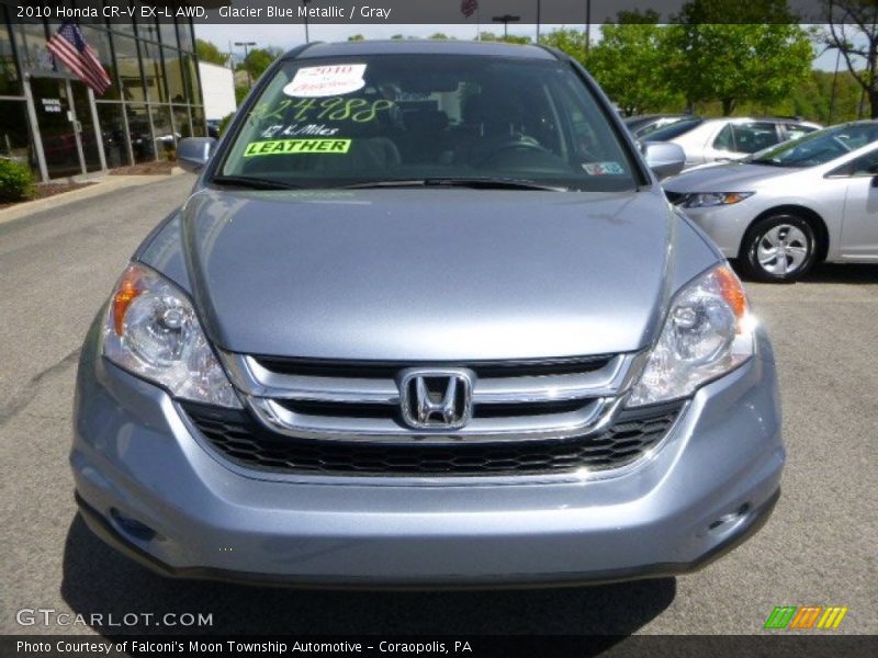 Glacier Blue Metallic / Gray 2010 Honda CR-V EX-L AWD