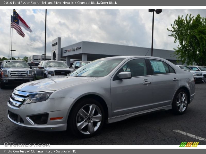 Brilliant Silver Metallic / Charcoal Black/Sport Black 2010 Ford Fusion Sport