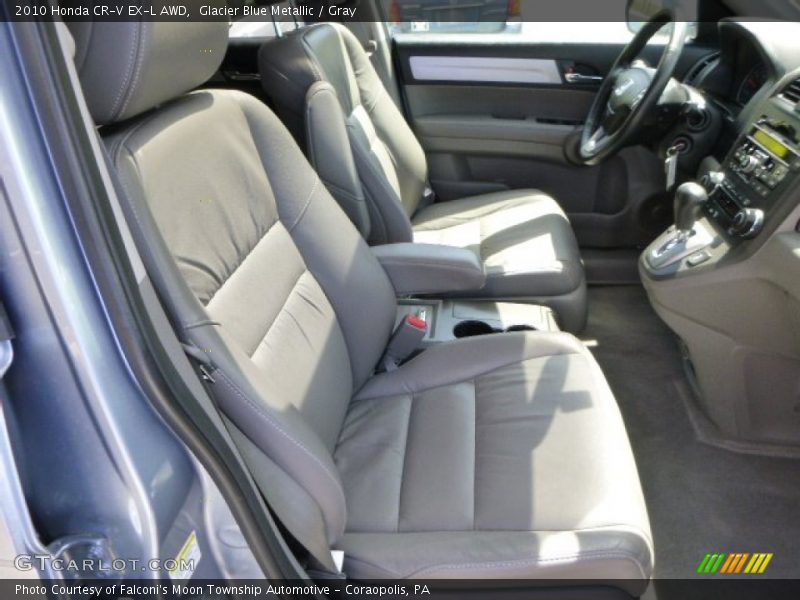 Glacier Blue Metallic / Gray 2010 Honda CR-V EX-L AWD