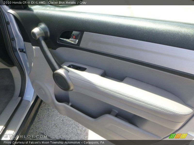 Glacier Blue Metallic / Gray 2010 Honda CR-V EX-L AWD