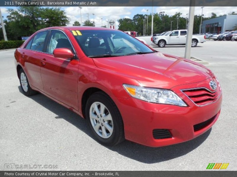 Barcelona Red Metallic / Ash 2011 Toyota Camry LE