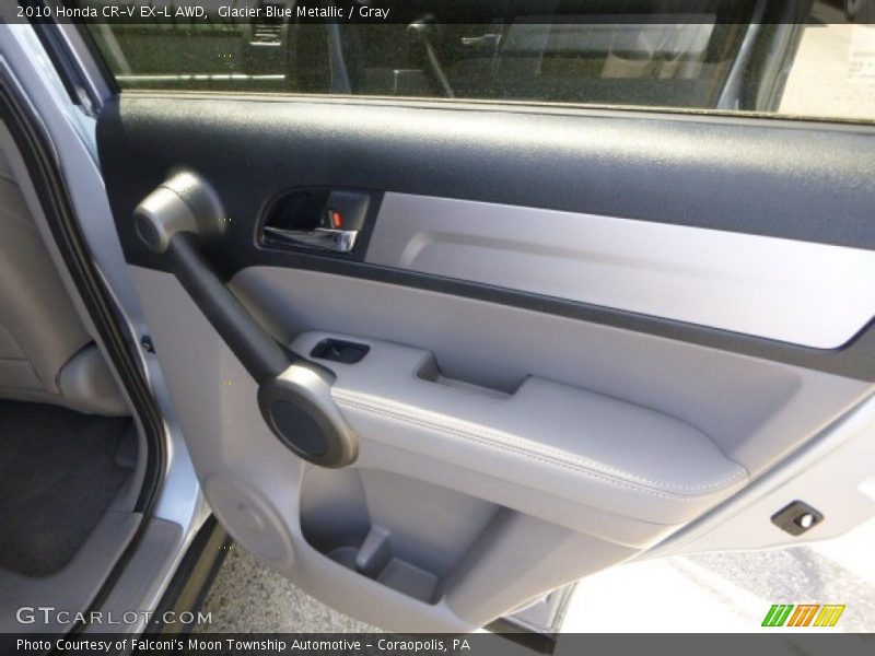 Glacier Blue Metallic / Gray 2010 Honda CR-V EX-L AWD