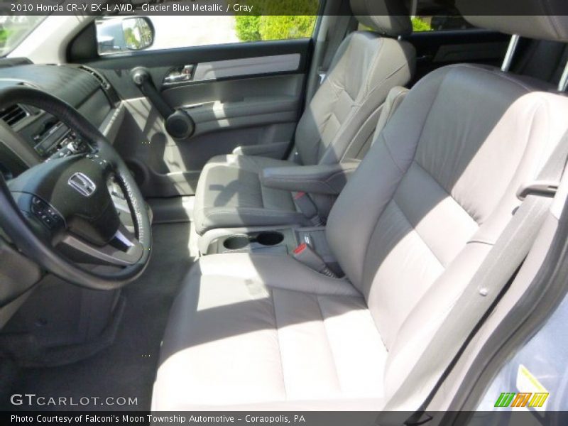 Glacier Blue Metallic / Gray 2010 Honda CR-V EX-L AWD
