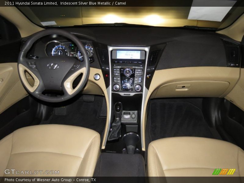 Iridescent Silver Blue Metallic / Camel 2011 Hyundai Sonata Limited