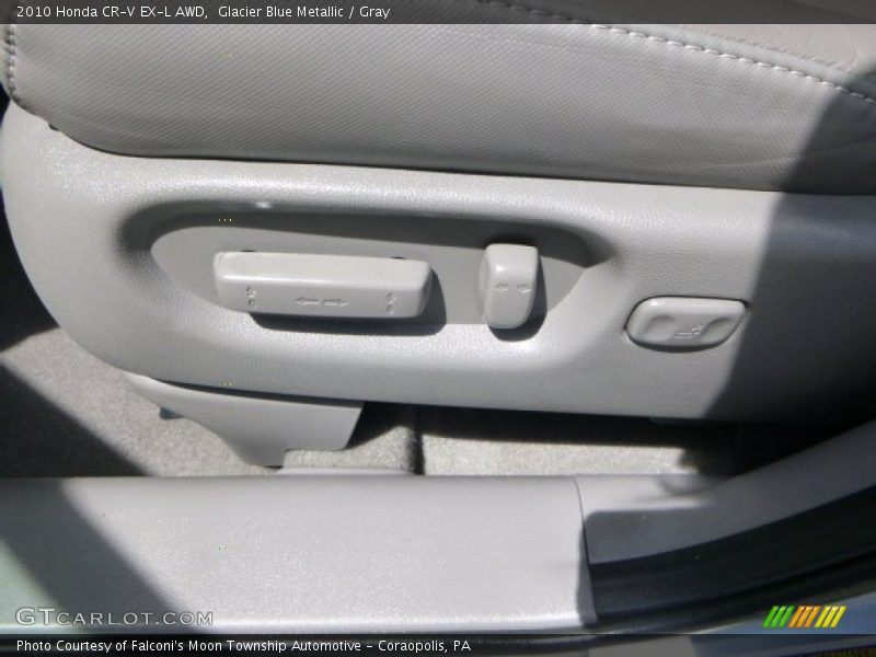 Glacier Blue Metallic / Gray 2010 Honda CR-V EX-L AWD