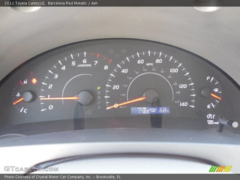Barcelona Red Metallic / Ash 2011 Toyota Camry LE