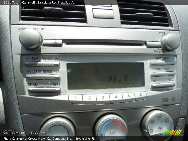 Barcelona Red Metallic / Ash 2011 Toyota Camry LE