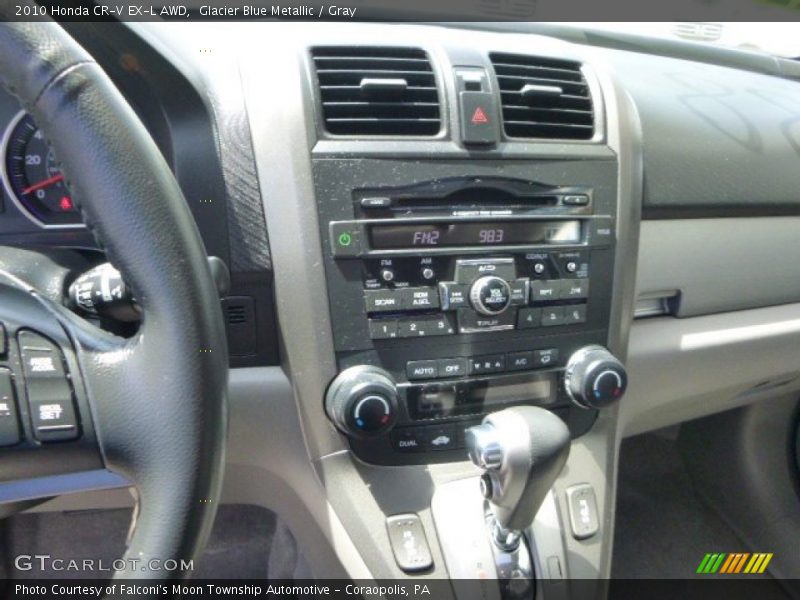 Glacier Blue Metallic / Gray 2010 Honda CR-V EX-L AWD