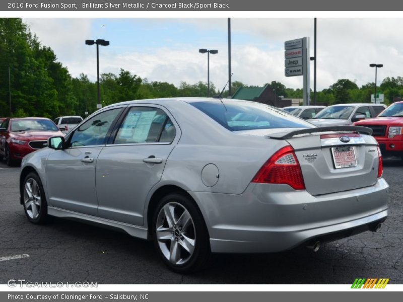 Brilliant Silver Metallic / Charcoal Black/Sport Black 2010 Ford Fusion Sport