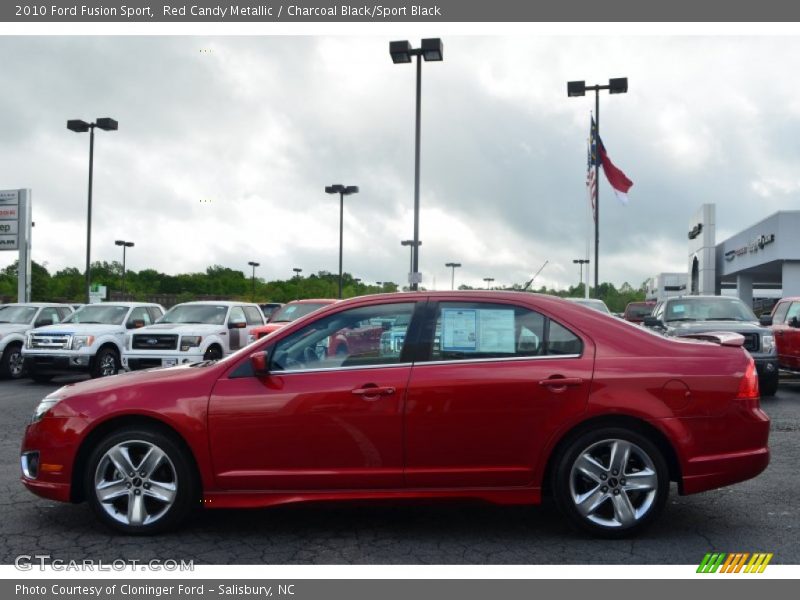 Red Candy Metallic / Charcoal Black/Sport Black 2010 Ford Fusion Sport