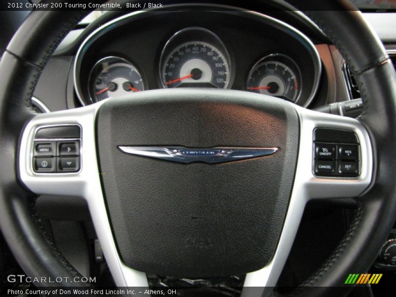 Black / Black 2012 Chrysler 200 Touring Convertible
