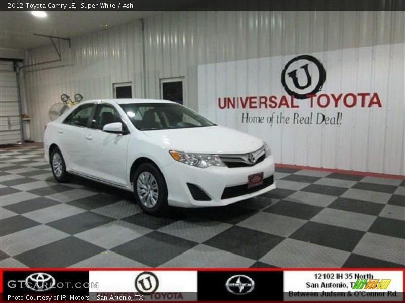 Super White / Ash 2012 Toyota Camry LE