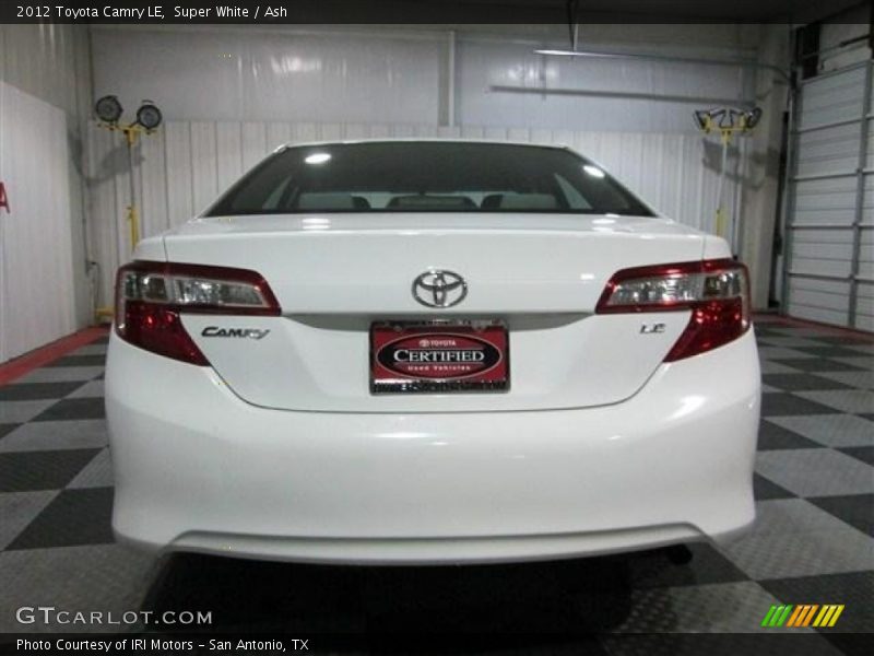 Super White / Ash 2012 Toyota Camry LE