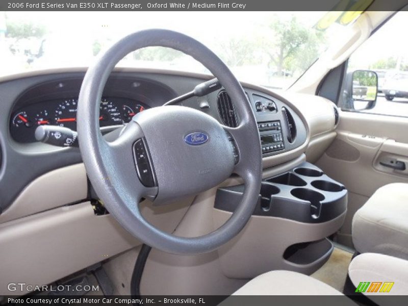 Oxford White / Medium Flint Grey 2006 Ford E Series Van E350 XLT Passenger