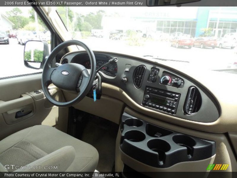 Oxford White / Medium Flint Grey 2006 Ford E Series Van E350 XLT Passenger