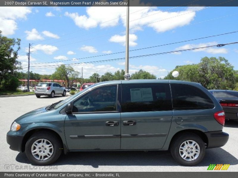 Magnesium Green Pearl / Medium Slate Gray 2007 Dodge Caravan SE