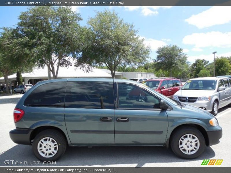 Magnesium Green Pearl / Medium Slate Gray 2007 Dodge Caravan SE
