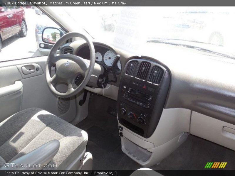 Magnesium Green Pearl / Medium Slate Gray 2007 Dodge Caravan SE