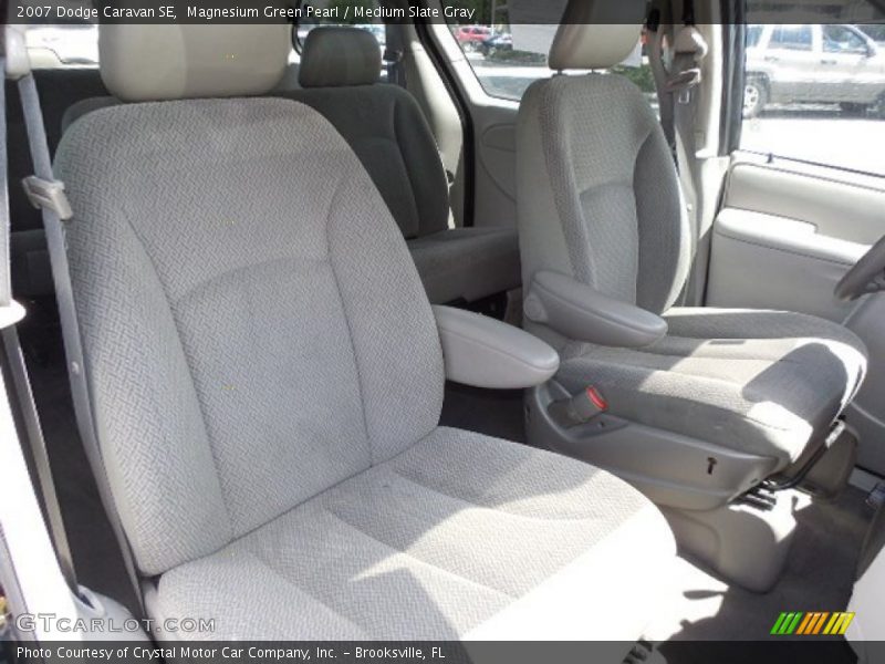 Magnesium Green Pearl / Medium Slate Gray 2007 Dodge Caravan SE