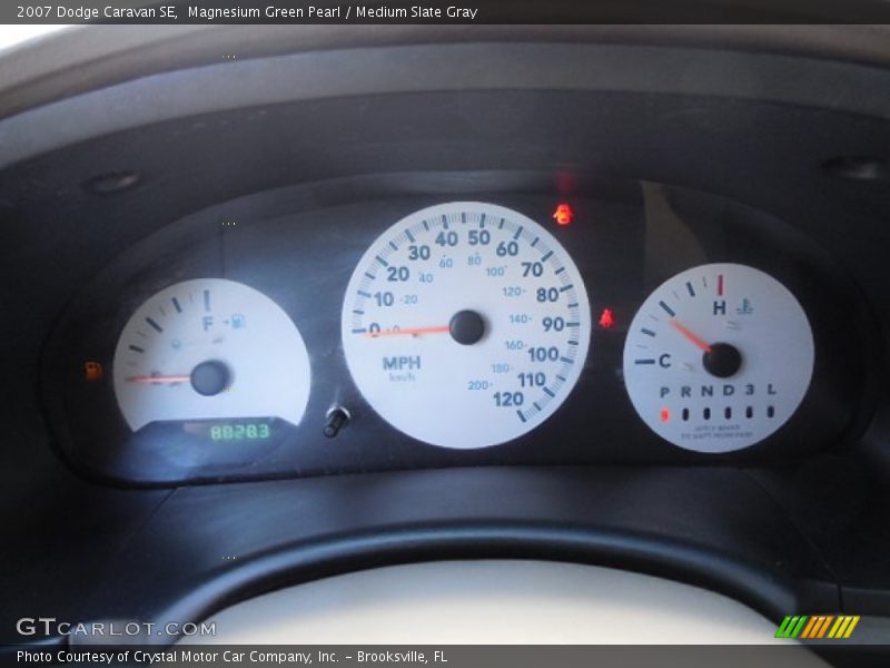 Magnesium Green Pearl / Medium Slate Gray 2007 Dodge Caravan SE