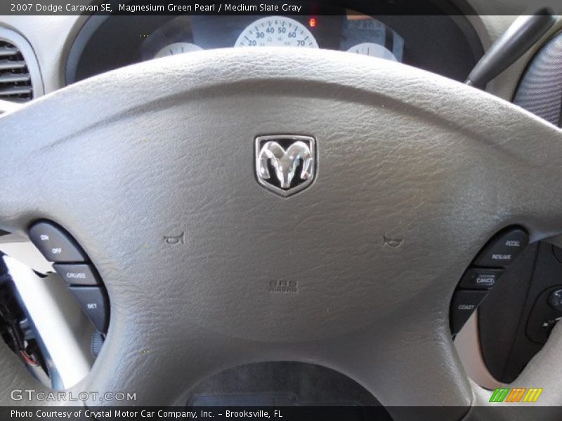 Magnesium Green Pearl / Medium Slate Gray 2007 Dodge Caravan SE