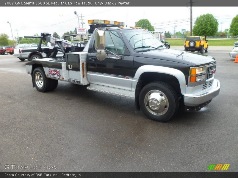Onyx Black / Pewter 2002 GMC Sierra 3500 SL Regular Cab Tow Truck