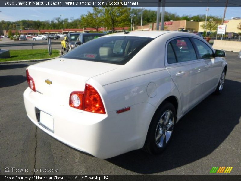 White Diamond Tricoat / Cocoa/Cashmere 2010 Chevrolet Malibu LT Sedan
