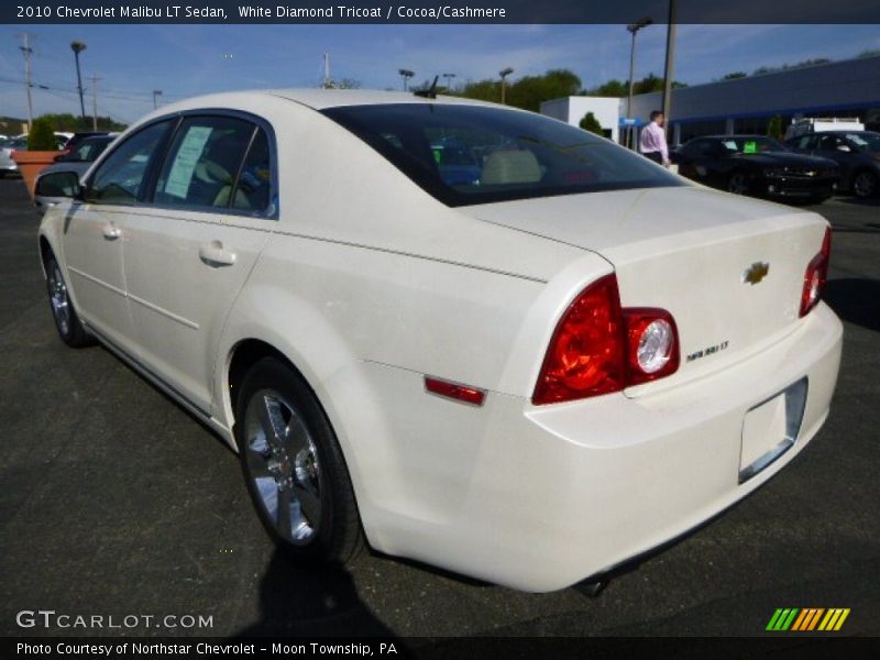 White Diamond Tricoat / Cocoa/Cashmere 2010 Chevrolet Malibu LT Sedan