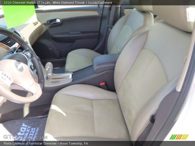 White Diamond Tricoat / Cocoa/Cashmere 2010 Chevrolet Malibu LT Sedan