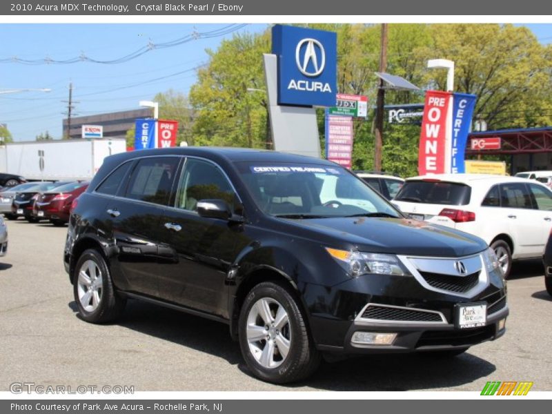 Crystal Black Pearl / Ebony 2010 Acura MDX Technology