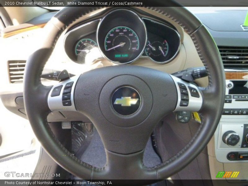 White Diamond Tricoat / Cocoa/Cashmere 2010 Chevrolet Malibu LT Sedan