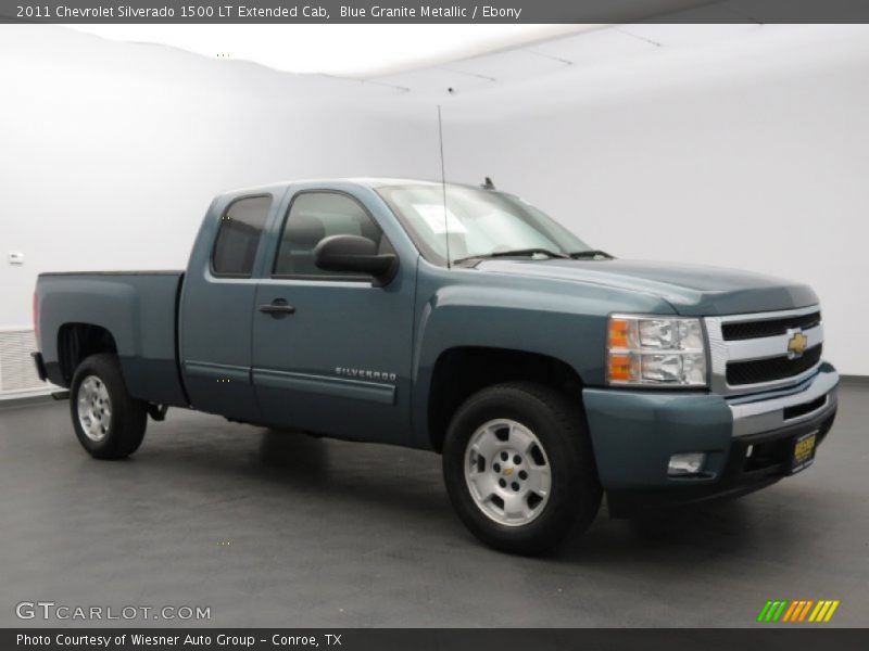 Blue Granite Metallic / Ebony 2011 Chevrolet Silverado 1500 LT Extended Cab