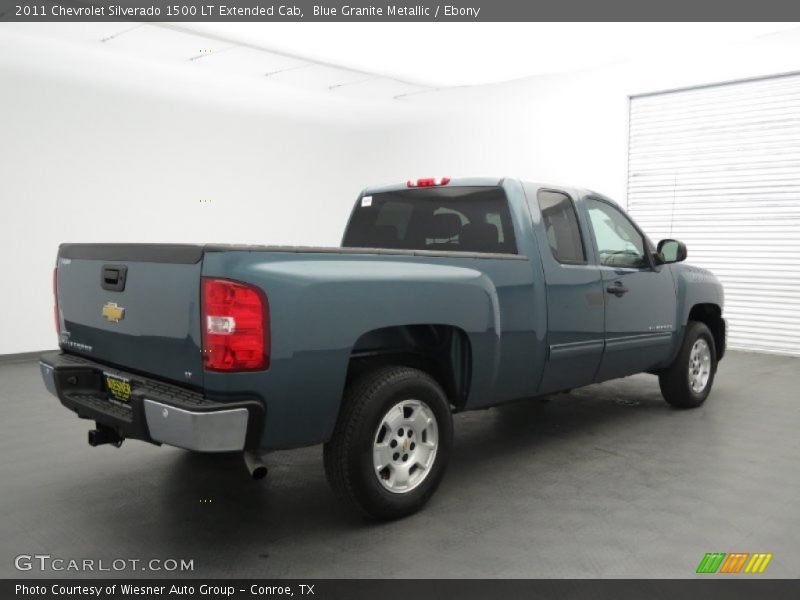Blue Granite Metallic / Ebony 2011 Chevrolet Silverado 1500 LT Extended Cab