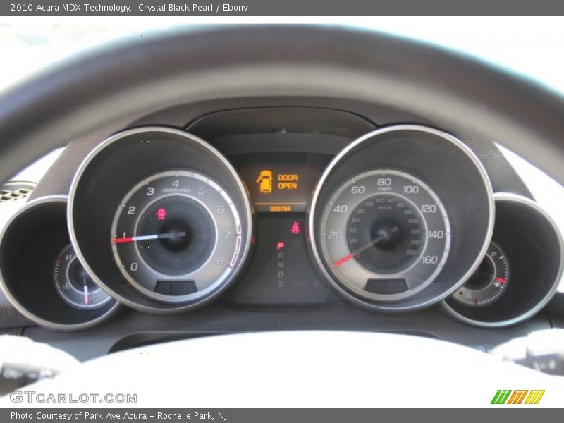 Crystal Black Pearl / Ebony 2010 Acura MDX Technology