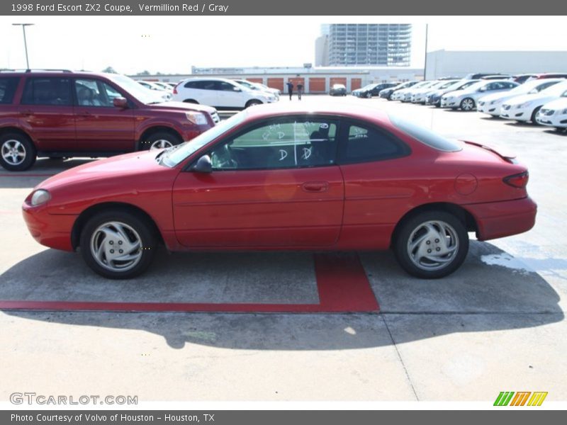 Vermillion Red / Gray 1998 Ford Escort ZX2 Coupe