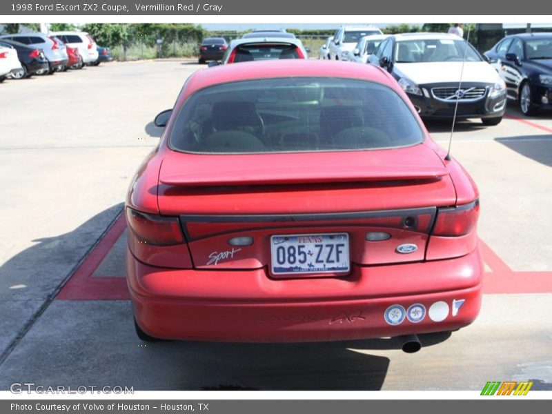 Vermillion Red / Gray 1998 Ford Escort ZX2 Coupe