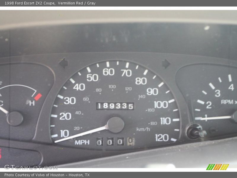 Vermillion Red / Gray 1998 Ford Escort ZX2 Coupe