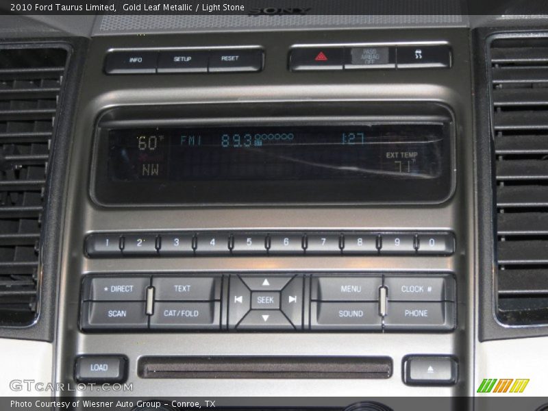 Audio System of 2010 Taurus Limited