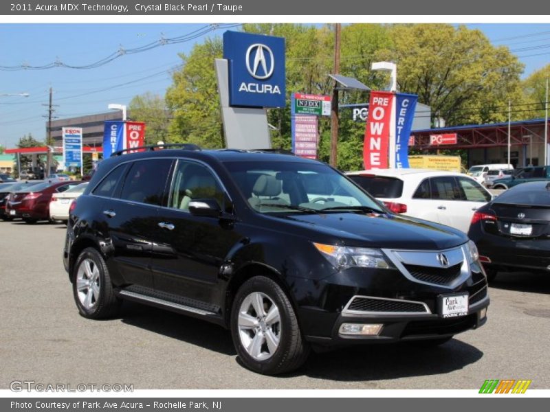 Crystal Black Pearl / Taupe 2011 Acura MDX Technology