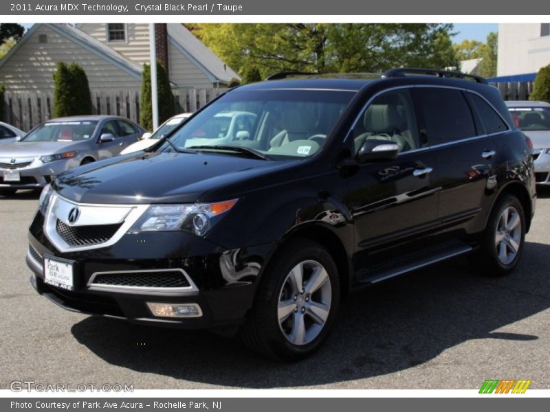 Crystal Black Pearl / Taupe 2011 Acura MDX Technology