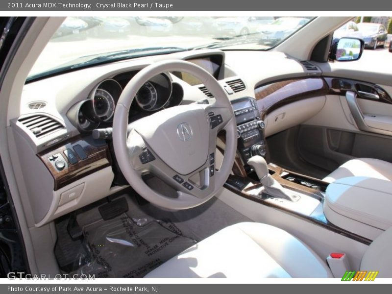 Crystal Black Pearl / Taupe 2011 Acura MDX Technology