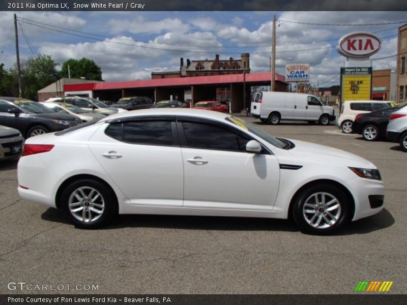 Snow White Pearl / Gray 2011 Kia Optima LX